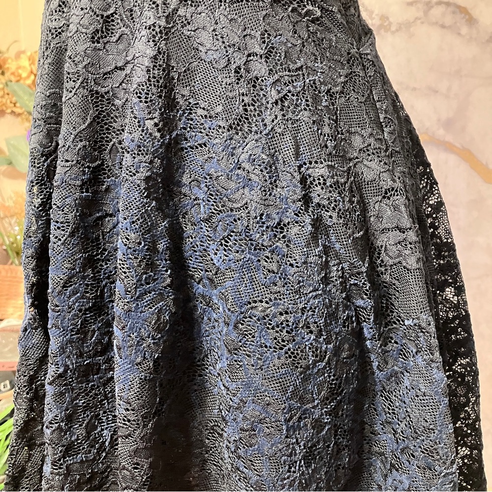 Free People Black Fit’n’Flare All Over Lace Mini Dress size M - Picture 11 of 11